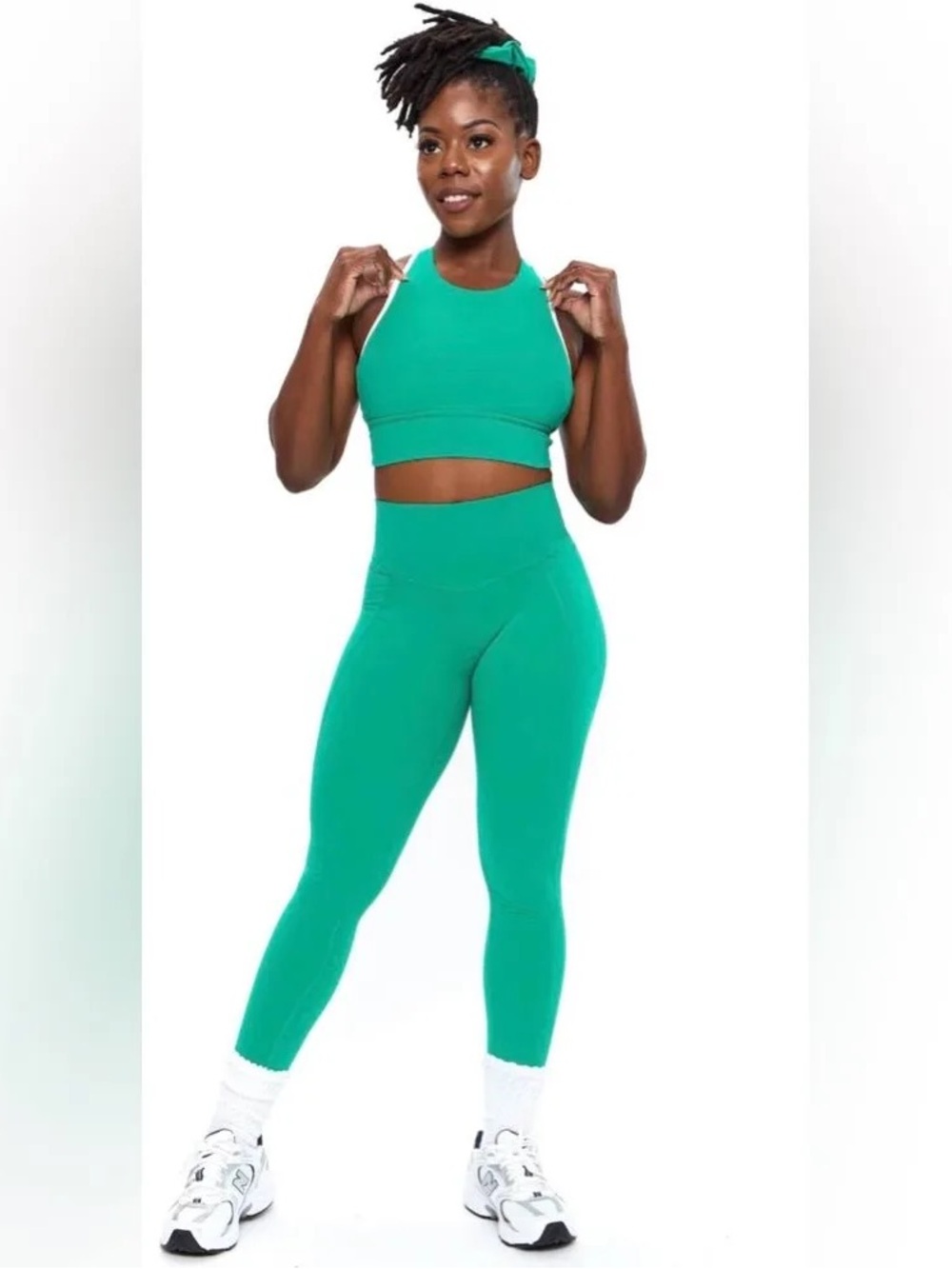 Buffbunny Collection Green “lucky charm” High Rise Pocket Leggings Size M